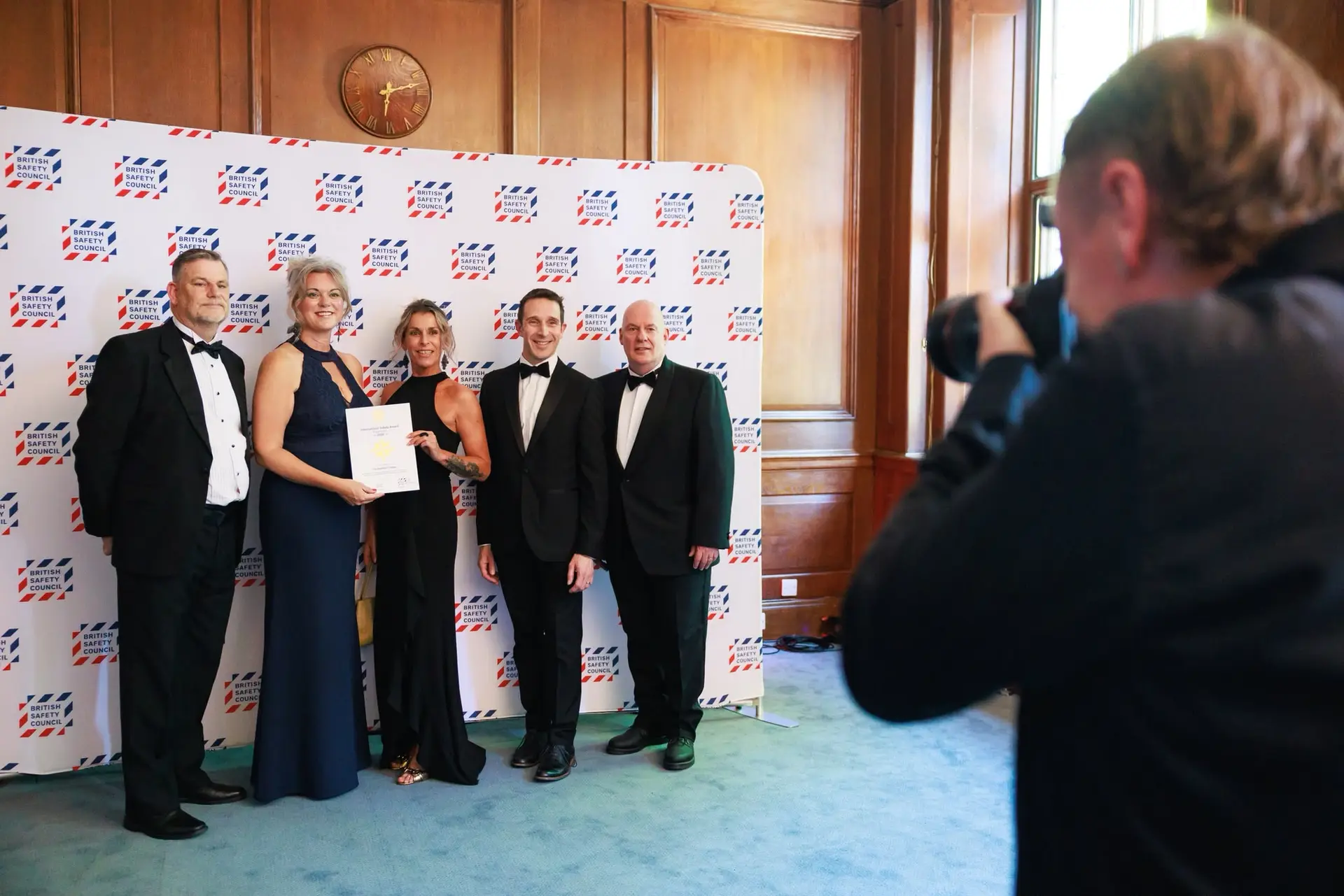 SC team receiving a British Safety Council International Safety Award